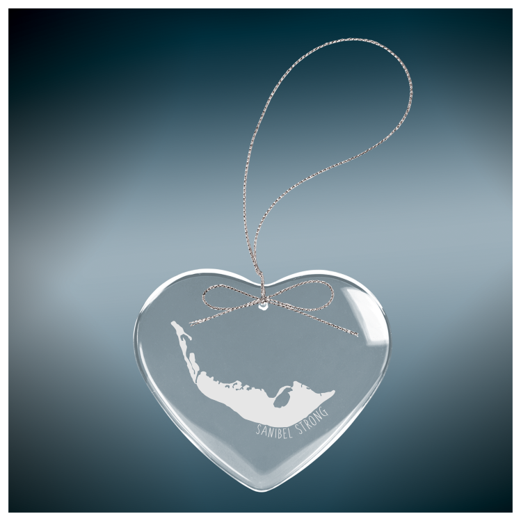 Sanibel Strong Heart Holiday Ornament